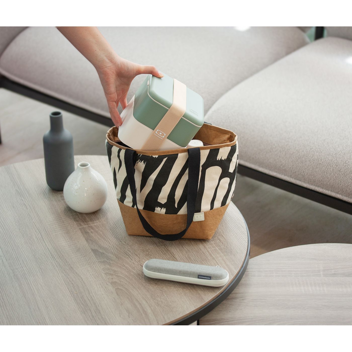 Boite Bento MB Square vert naturel